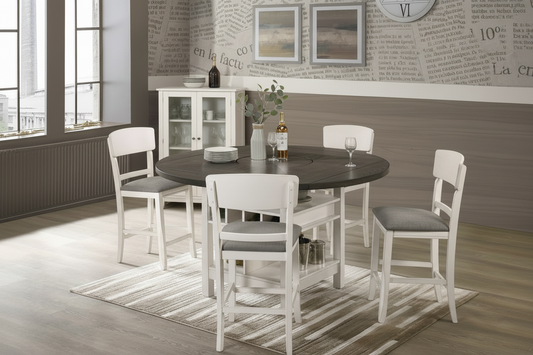 Conner  Chalk & Grey Counter Height Dining Sets by Crown Mark