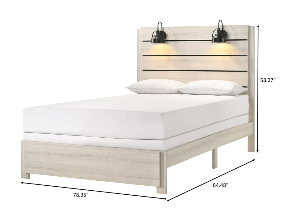 Carter - King Platform Bed In One Box - White