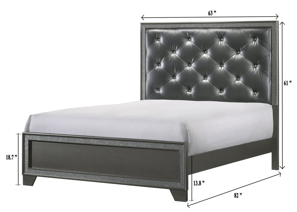 Kaia - King Bed - Dark Gray