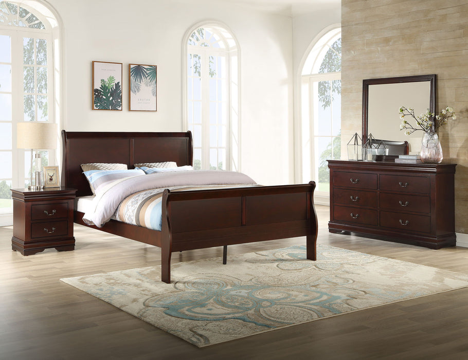 Louis Philip - King 4 Piece Bedroom Set - Cherry