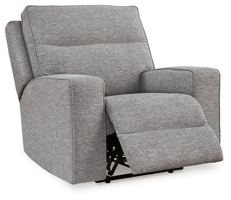 Biscoe - Power Recliner /Adj Headrest - Pewter