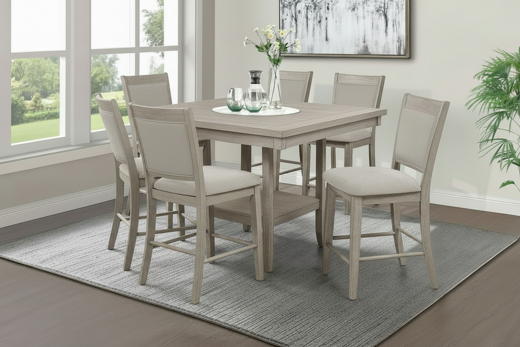 Fulton Counter Height Dining Set - White Oak
