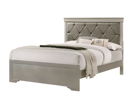Amalia - California King Bed - Silver