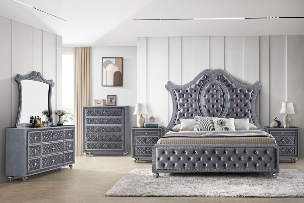 Voltare - King Bed - Gray