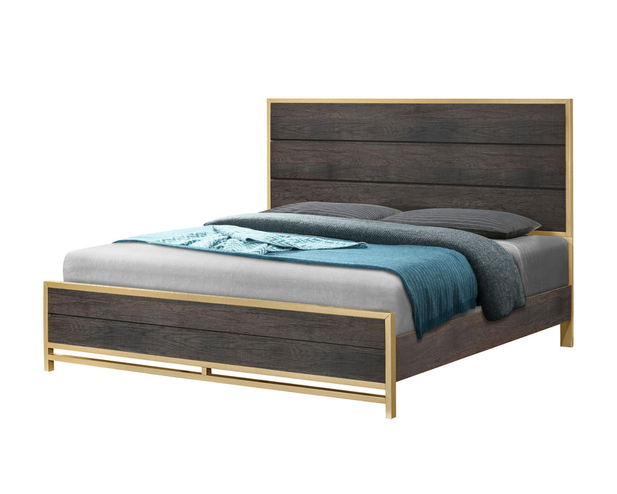 Trevor - King Bed - Brown