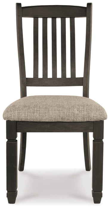 Tyler Creek - Dining UPH Side Chair (Set of 2) - Slatback - Black / Grayish Brown