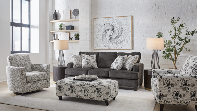 Stationary Sofa & Loveseat 3012