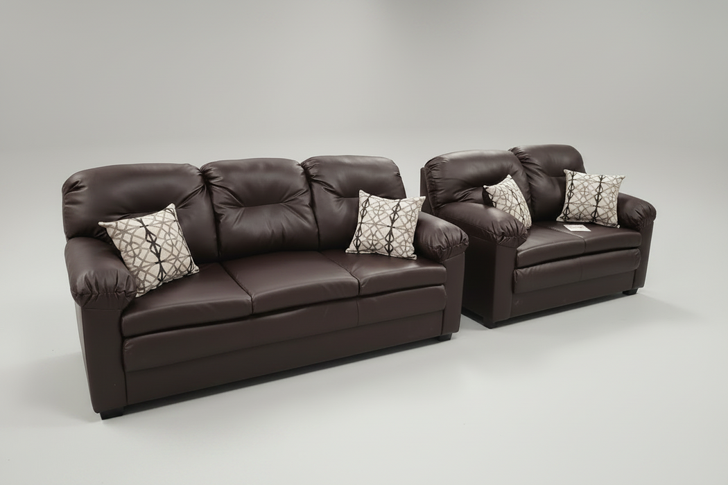 3030 Tight Seat and Back Sofa and Loveseat Set by L&A