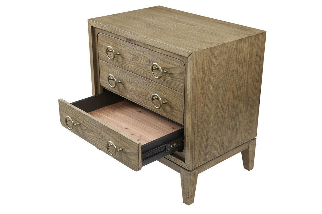 Elure 3-Drawer Nightstand- Latte