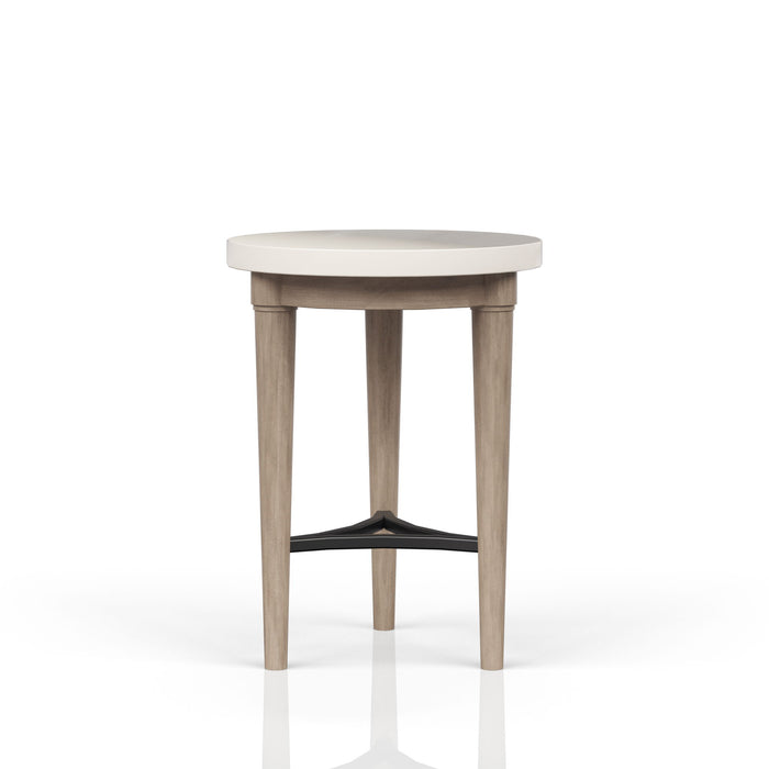 Citrus Heights - Chairside Table With Cement Top - Sand