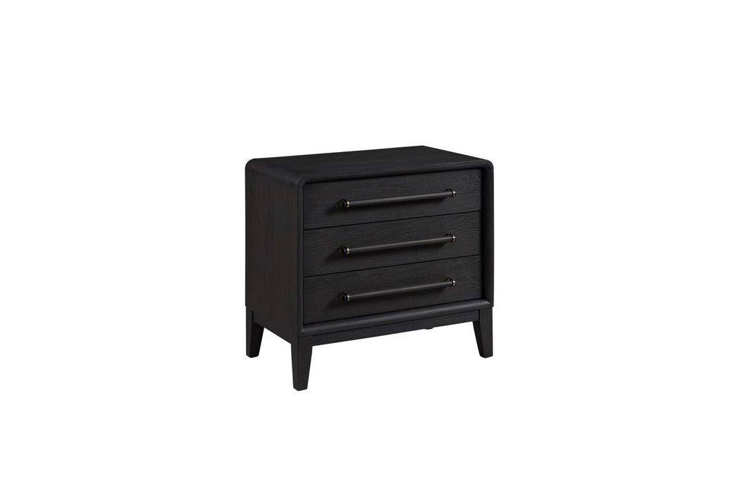Elure 3-Drawer Nightstand- Peppercorn
