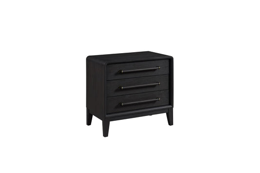 Elure 3-Drawer Nightstand- Peppercorn