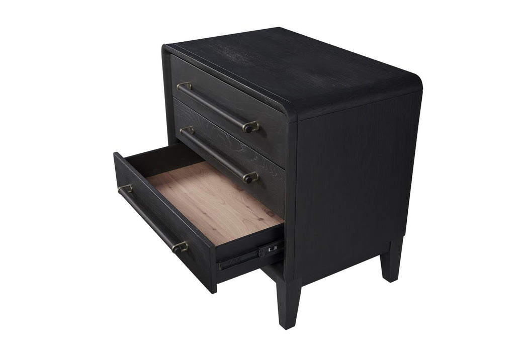 Elure 3-Drawer Nightstand- Peppercorn