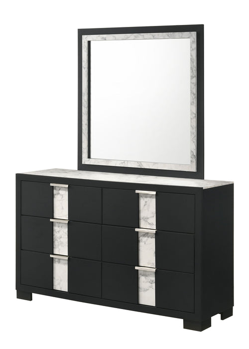 Rangley - Dresser And Mirror - Black