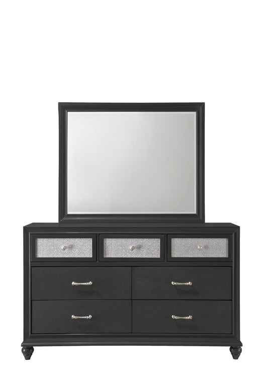 Lila - Dresser And Mirror - Black