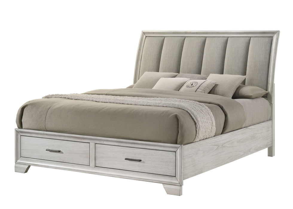 Jaymes - King 4 Piece Bedroom Set - White Mist