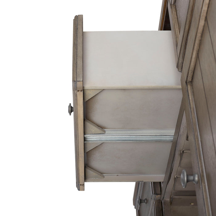 Will Dining - Server With Power Pack - Gray / Brown