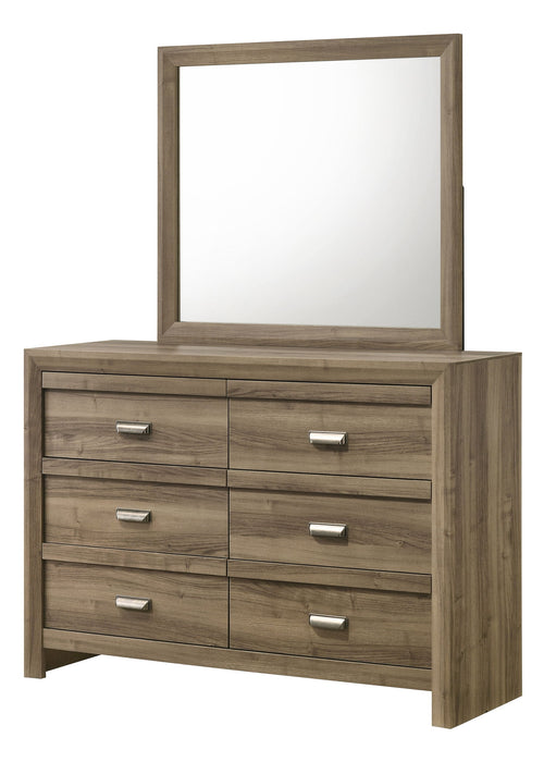 Valor - Twin 5 Piece Bedroom Set - Light Brown