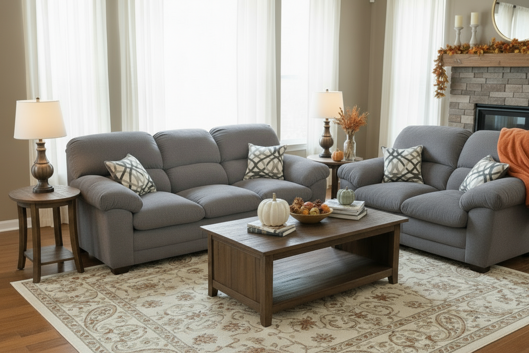 3500 High Back Pub Sofa and Love Seat Set by L&A