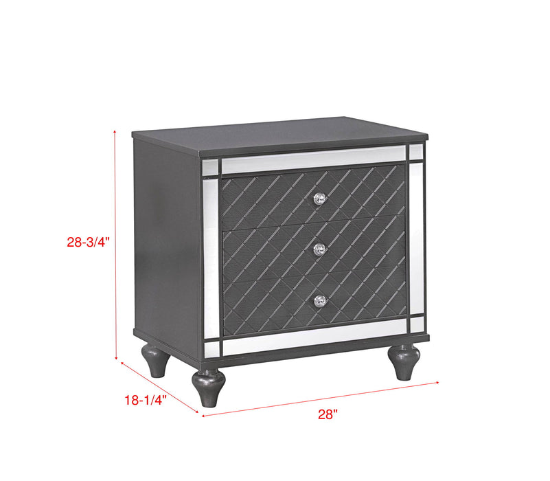 Refino - Nightstand - Dark Gunmetal