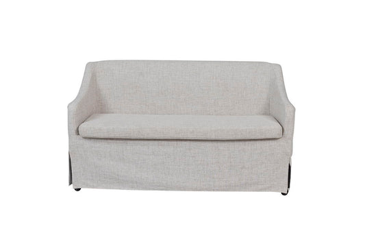 Citrus Heights - Slip Covered Settee - Sand / Pearl Silver