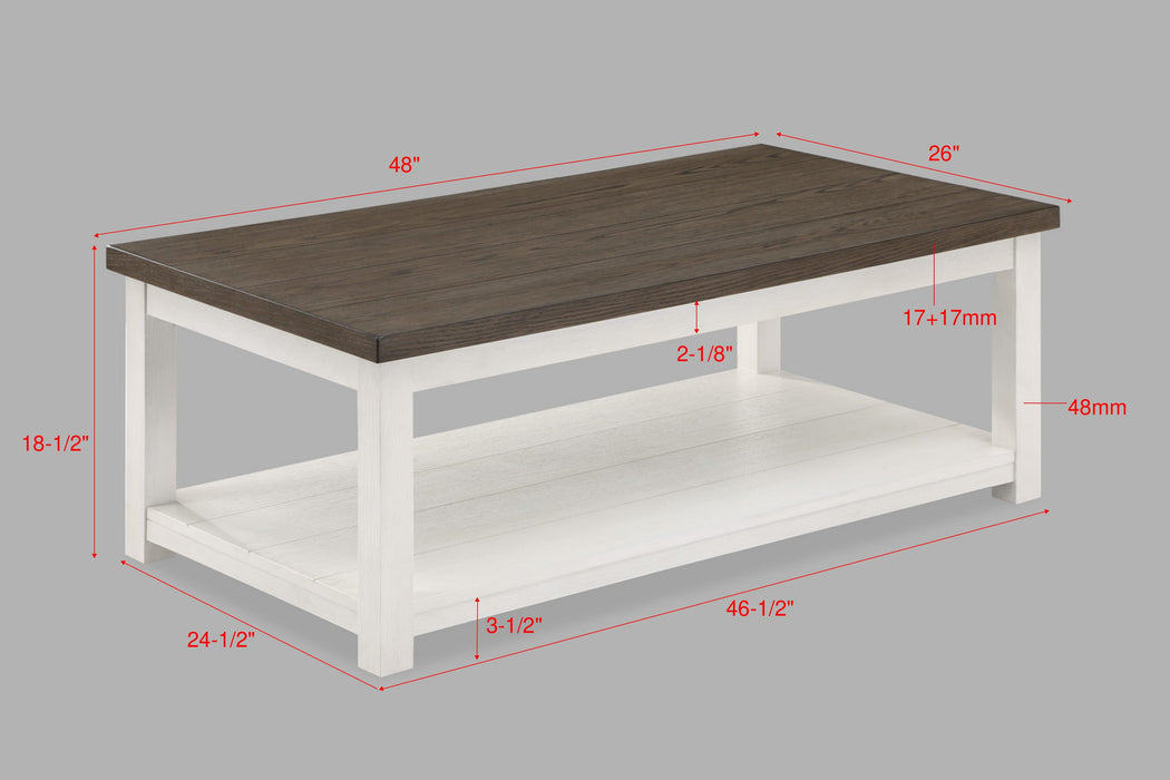 Dakota - Table Set (Coffee & 2 End Tables) - White