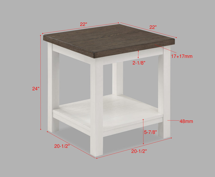 Dakota - Table Set (Coffee & 2 End Tables) - White
