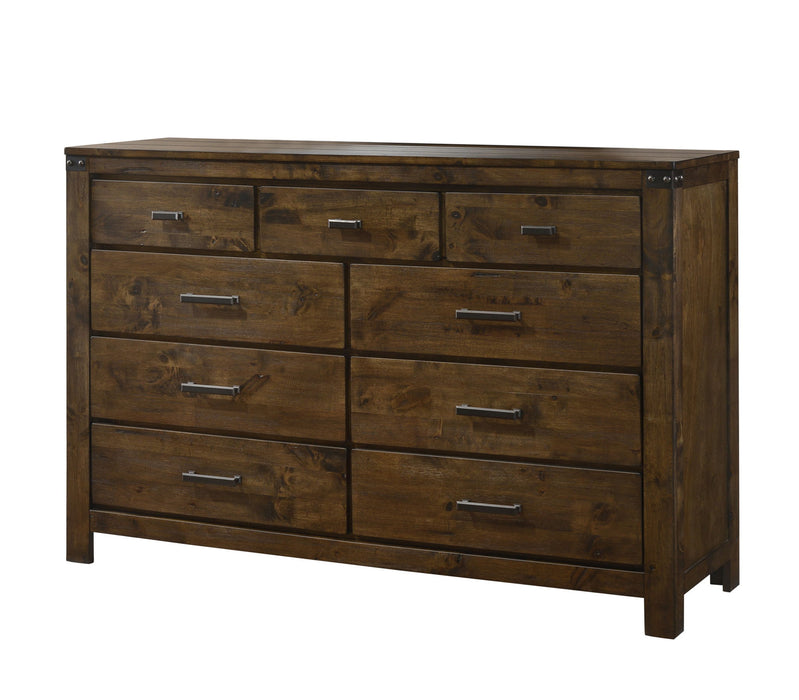 Curtis - Queen 4 Piece Bedroom Set - Dark Oak