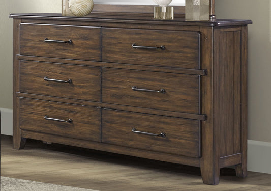 Danville - 6 Drawer Dresser - Spice Brown