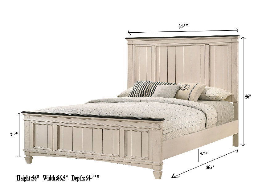 Sawyer - Queen Bed - Antique White