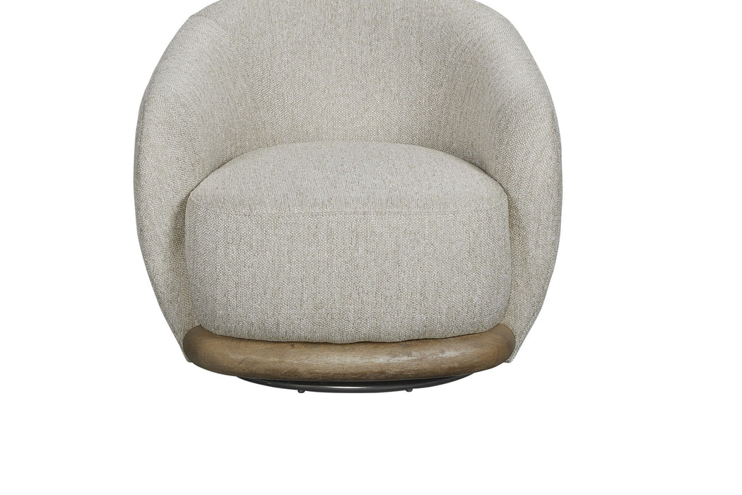 Pagosa - Swivel Wood Base Chair - Amazon Feather