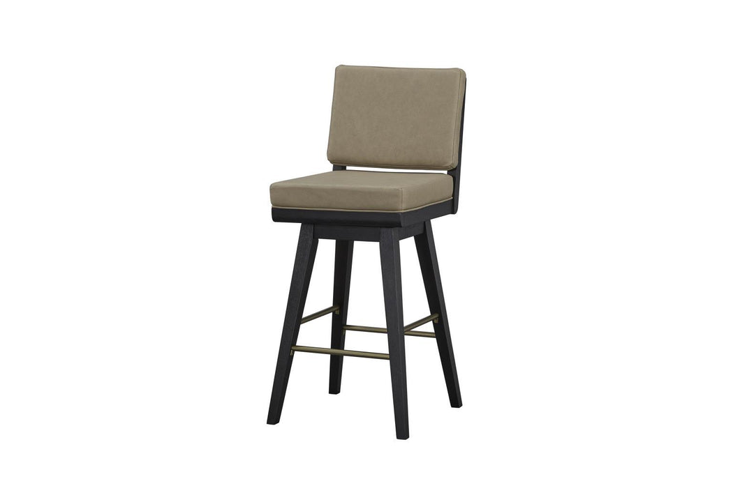 Elure - Leather Swivel Bar Stool (Set of 2)