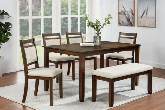 Avasa - Bench - Dark Brown / Beige