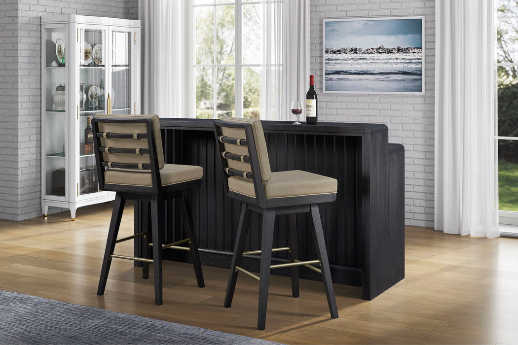 Elure - Leather Swivel Counter Sool (Set of 2)