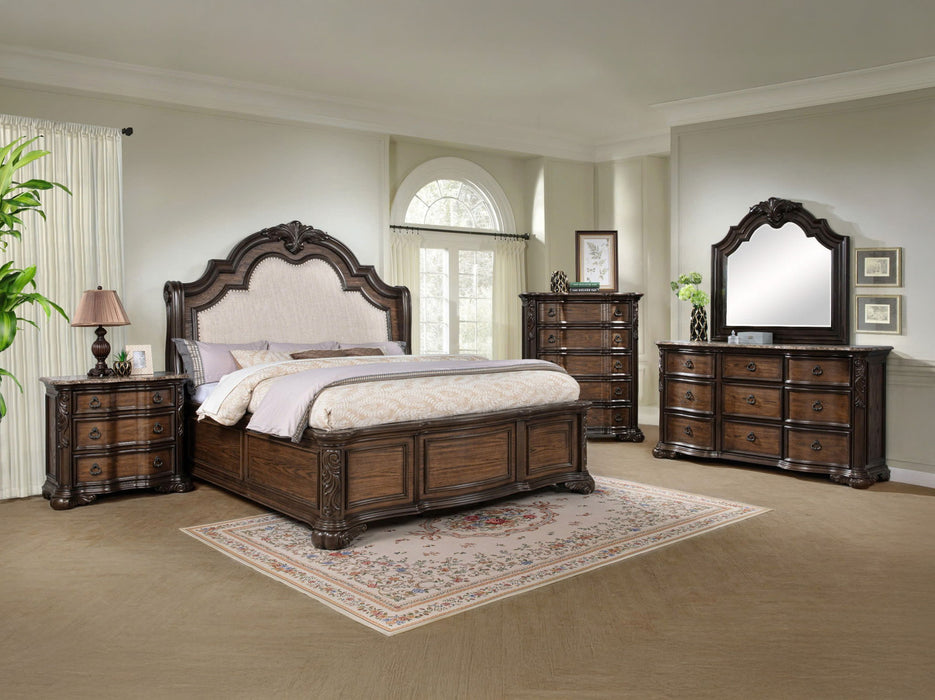 Ludwig - Dresser & Mirror- Dark Brown