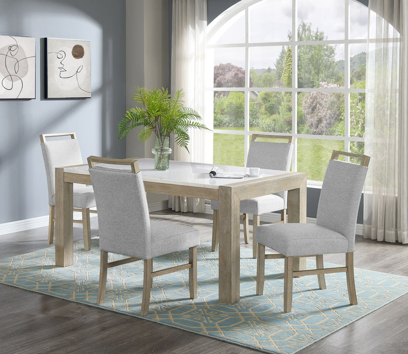 Hazel - 5 Piece Dining Room Set - Wired White