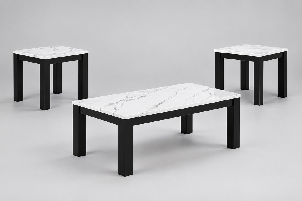 Ivy 3 Piece Cocktail and End Table Set