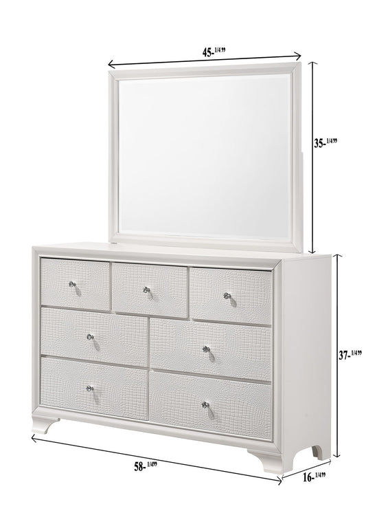 Lyssa - Dresser & Mirror - White