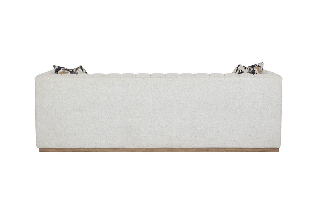 Elure - Channel Sofa - Pearl Silver