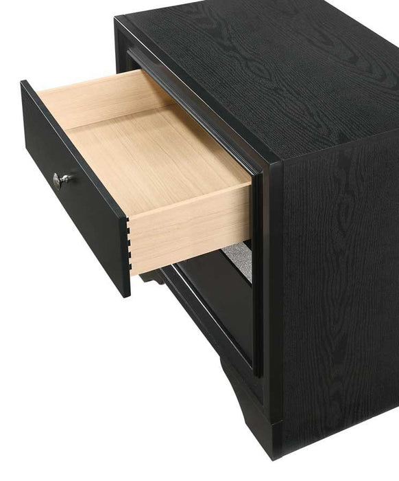 Regata - Nightstand - Black / Silver
