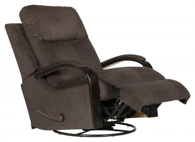 Niles #4703 Wood Arm Swivel Recliner in 3 Color Choices