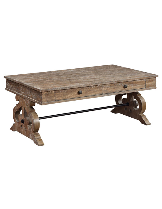 48163 Rustic 2 Drawer Cocktail Table