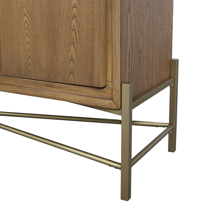 Elure - Metal Base Sideboard - Latte