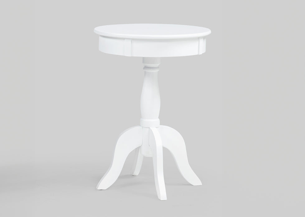 Romy White or Black Chairside Pedestal Table