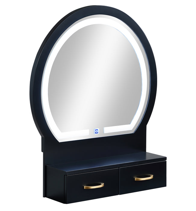 Cecilia - Vanity Table & Stool - Black