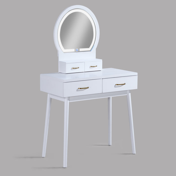 Cecilia - Vanity Table & Stool - White