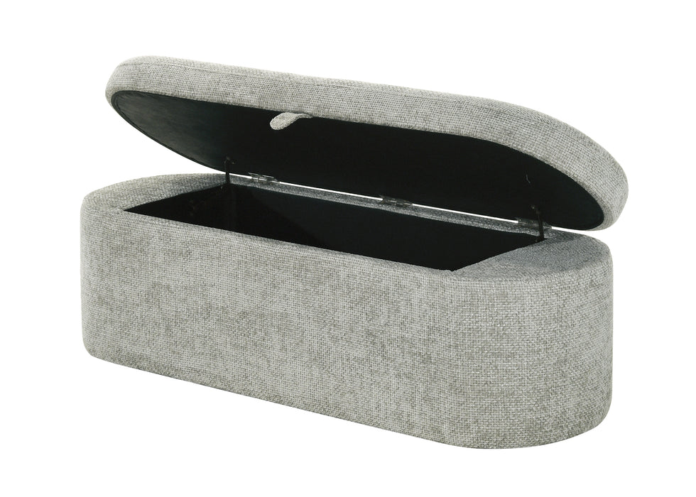 Philipa - Storage Bench - Light Gray Tweed