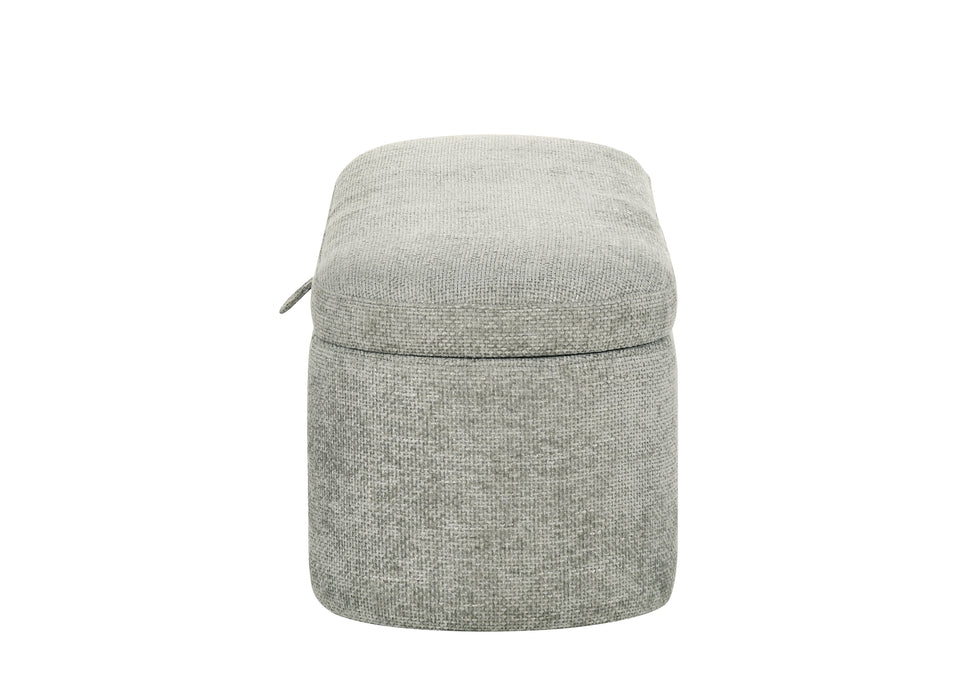 Philipa - Storage Bench - Light Gray Tweed
