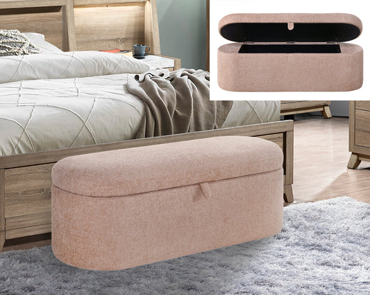 Philipa - Storage Bench - Mauve Tweed