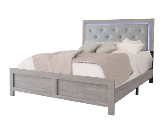 Jaylen - King Bed In One Box - Limed Oak